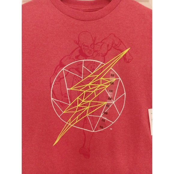 NWT Boys The Flash Red Crew Neck T-Shirt Size 5/6 - Picture 2 of 6